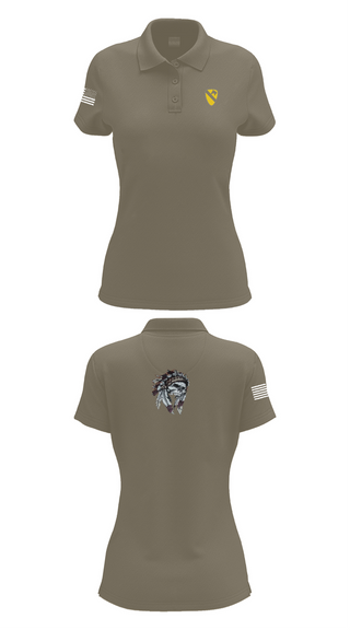 Womens Short Sleeve Performance Polo, 6-9 Cavalry Regiment, , Teamtime, Team time, sublimation, custom sports apparel, team uniforms, spirit wear, spiritwear, sports uniforms, custom shirts, team store, custom team store, fundraiser sports, apparel fundraiser