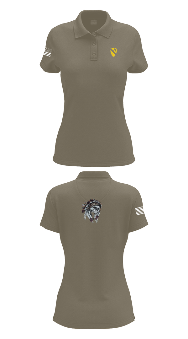Womens Short Sleeve Performance Polo, 6-9 Cavalry Regiment, , Teamtime, Team time, sublimation, custom sports apparel, team uniforms, spirit wear, spiritwear, sports uniforms, custom shirts, team store, custom team store, fundraiser sports, apparel fundraiser