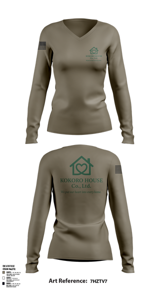 Womens Long Sleeve Vneck Shirt, KOKOROHOUSE, , Teamtime, Team time, sublimation, custom sports apparel, team uniforms, spirit wear, spiritwear, sports uniforms, custom shirts, team store, custom team store, fundraiser sports, apparel fundraiser