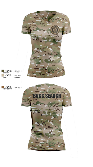 BVCC Search Team Women's Short Sleeve V-neck Shirt - 8