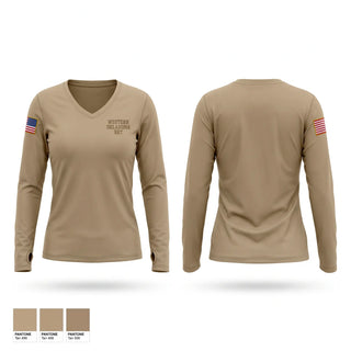 Womens Long Sleeve Vneck Shirt, Western Oklahoma SRT, Police, Teamtime, Team time, sublimation, custom sports apparel, team uniforms, spirit wear, spiritwear, sports uniforms, custom shirts, team store, custom team store, fundraiser sports, apparel fundraiser