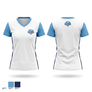 Womens Short Sleeve Vneck Shirt, Shoreline Breakers 12u Royal, Softball, Teamtime, Team time, sublimation, custom sports apparel, team uniforms, spirit wear, spiritwear, sports uniforms, custom shirts, team store, custom team store, fundraiser sports, apparel fundraiser