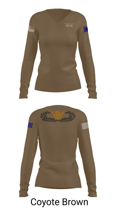 KISARAZU COMBAT TRAINING UNIT Women's Long Sleeve V-neck Shirt - 16
