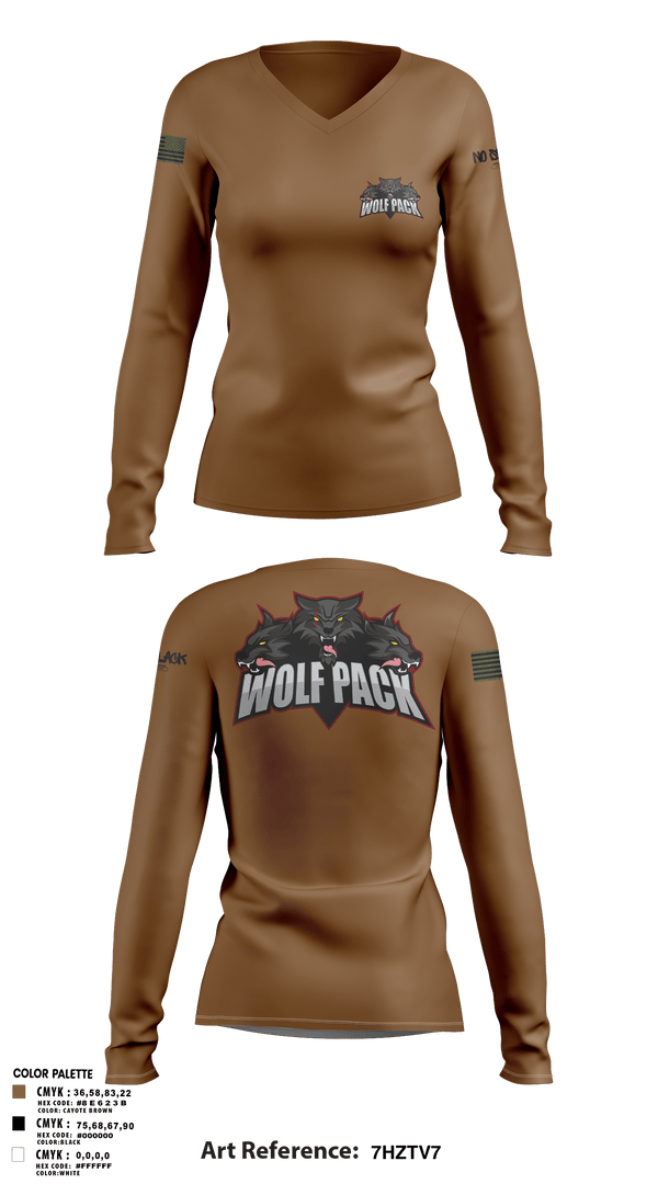 Women's Long Sleeve Vneck Shirt, 501st BSB, Army, Teamtime, Team time, sublimation, custom sports apparel, team uniforms, spirit wear, spiritwear, sports uniforms, custom shirts, team store, custom team store, fundraiser sports, apparel fundraiser
