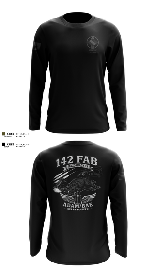 Long Sleeve Performance Shirt, 142nd, Army, Teamtime, Team time, sublimation, custom sports apparel, team uniforms, spirit wear, spiritwear, sports uniforms, custom shirts, team store, custom team store, fundraiser sports, apparel fundraiser
