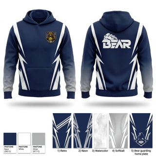 Hoodie, The Bear, Softball, Teamtime, Team time, sublimation, custom sports apparel, team uniforms, spirit wear, spiritwear, sports uniforms, custom shirts, team store, custom team store, fundraiser sports, apparel fundraiser