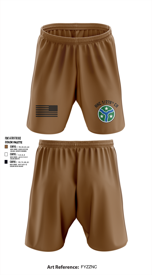 Athletic Shorts With Pockets, HHC 278TH CR, National Guard, Teamtime, Team time, sublimation, custom sports apparel, team uniforms, spirit wear, spiritwear, sports uniforms, custom shirts, team store, custom team store, fundraiser sports, apparel fundraiser