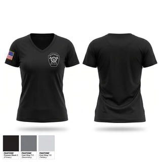 Womens Short Sleeve Vneck Shirt, Town of Niagara Truck 8, Fire Department, Teamtime, Team time, sublimation, custom sports apparel, team uniforms, spirit wear, spiritwear, sports uniforms, custom shirts, team store, custom team store, fundraiser sports, apparel fundraiser