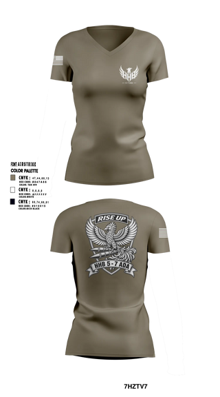 HHB 5-7 ADA Women's Short Sleeve V-neck Shirt - 6