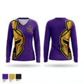 Jurupa Hills Spartans Women's Long Sleeve V-neck Shirt - 1
