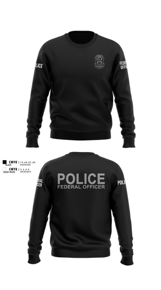 Crew Neck Sweatshirt, ICE ERO Atlanta, Police, Teamtime, Team time, sublimation, custom sports apparel, team uniforms, spirit wear, spiritwear, sports uniforms, custom shirts, team store, custom team store, fundraiser sports, apparel fundraiser