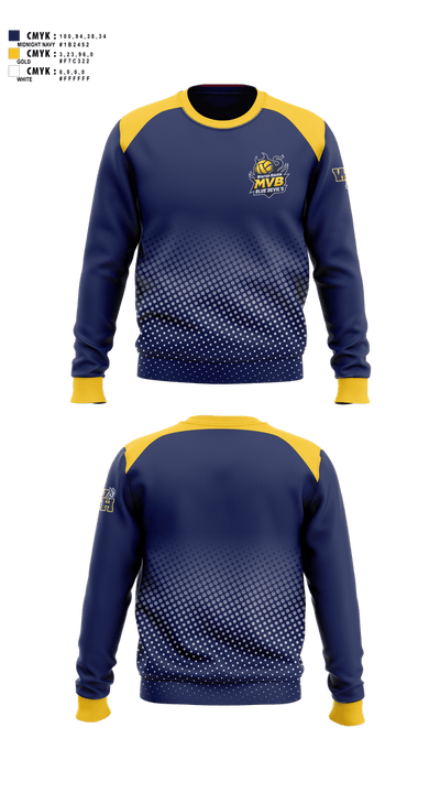 Blue devils volleyball 65846214 Crew Neck Sweatshirt - 2