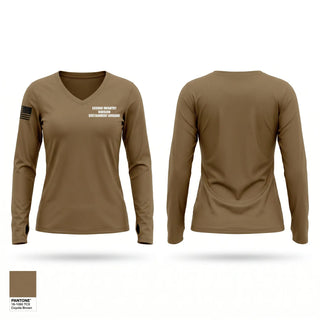 Womens Long Sleeve Vneck Shirt, Second Infantry Division Sustainment Brigade, Army, Teamtime, Team time, sublimation, custom sports apparel, team uniforms, spirit wear, spiritwear, sports uniforms, custom shirts, team store, custom team store, fundraiser sports, apparel fundraiser