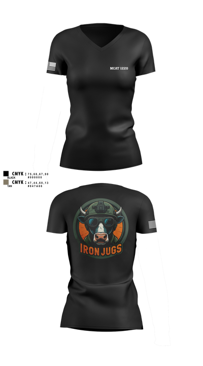 MCAT 1220 78613069 Women's Short Sleeve V-neck Shirt - 25