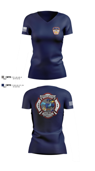 Womens Short Sleeve Vneck Shirt, City Of Greer FD, Fire Department, Teamtime, Team time, sublimation, custom sports apparel, team uniforms, spirit wear, spiritwear, sports uniforms, custom shirts, team store, custom team store, fundraiser sports, apparel fundraiser