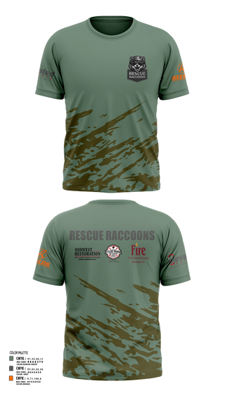 Short Sleeve Performance Shirt, Rescue Raccoons, Fire Department, Teamtime, Team time, sublimation, custom sports apparel, team uniforms, spirit wear, spiritwear, sports uniforms, custom shirts, team store, custom team store, fundraiser sports, apparel fundraiser