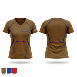 Womens Short Sleeve Vneck Shirt, Operational Support Airlift Activity, National Guard, Teamtime, Team time, sublimation, custom sports apparel, team uniforms, spirit wear, spiritwear, sports uniforms, custom shirts, team store, custom team store, fundraiser sports, apparel fundraiser