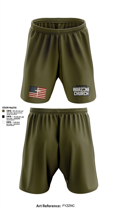 Warzone Church 33151394 Athletic Shorts With Pockets - 1