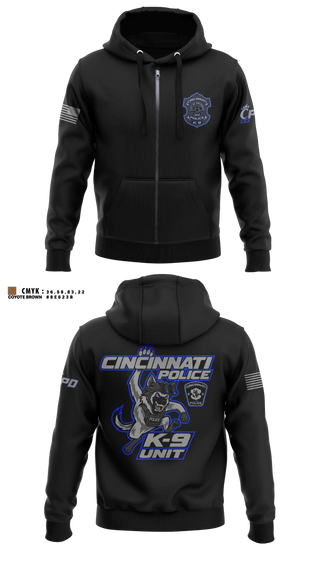 Zip Hoodie, Cincinnati PD Marine Patrol, Police, Teamtime, Team time, sublimation, custom sports apparel, team uniforms, spirit wear, spiritwear, sports uniforms, custom shirts, team store, custom team store, fundraiser sports, apparel fundraiser