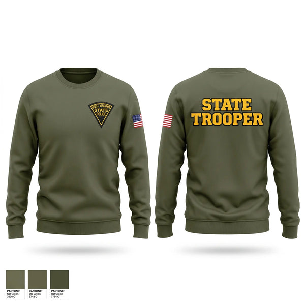 Crew Neck Sweatshirt, WEST VIRGINIA STATE POLICE, Police, Teamtime, Team time, sublimation, custom sports apparel, team uniforms, spirit wear, spiritwear, sports uniforms, custom shirts, team store, custom team store, fundraiser sports, apparel fundraiser