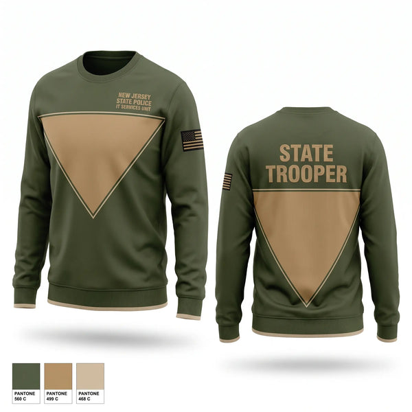 Crew Neck Sweatshirt, New Jersey State Police - IT Services Unit, Police, Teamtime, Team time, sublimation, custom sports apparel, team uniforms, spirit wear, spiritwear, sports uniforms, custom shirts, team store, custom team store, fundraiser sports, apparel fundraiser
