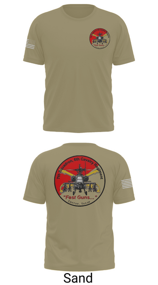 Short Sleeve Performance Shirt, 7th Squadron, Sixth Cavalry Regiment, , Teamtime, Team time, sublimation, custom sports apparel, team uniforms, spirit wear, spiritwear, sports uniforms, custom shirts, team store, custom team store, fundraiser sports, apparel fundraiser
