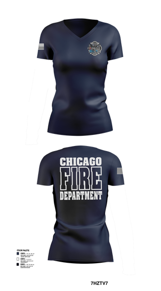 Womens Short Sleeve Vneck Shirt, CFD Ambulance 11, Fire Department, Teamtime, Team time, sublimation, custom sports apparel, team uniforms, spirit wear, spiritwear, sports uniforms, custom shirts, team store, custom team store, fundraiser sports, apparel fundraiser