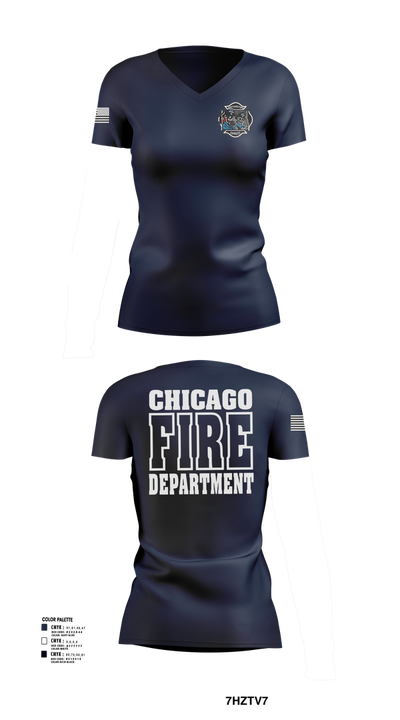 CFD Ambulance 11 Women's Short Sleeve V-neck Shirt - 105