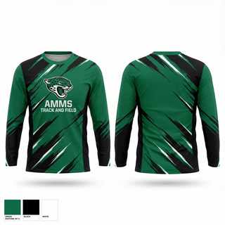 Long Sleeve Performance Shirt, Alexandria Middle Magnet School Track & Field, Track & Field, Teamtime, Team time, sublimation, custom sports apparel, team uniforms, spirit wear, spiritwear, sports uniforms, custom shirts, team store, custom team store, fundraiser sports, apparel fundraiser