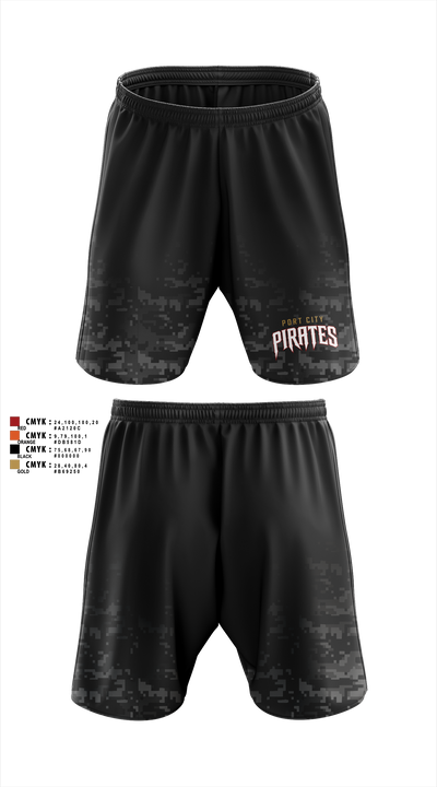 Port City Pirates Athletic Shorts With Pockets - 3