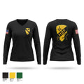 1st Air Cavalry Brigade H2F 63609843 Women's Long Sleeve V-neck Shirt - 1