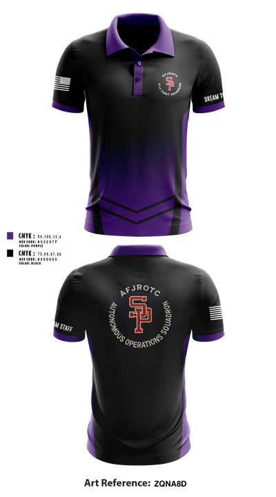 AFJROTC MS-081 DRONE TEAM 88778530 Short Sleeve Performance Polo - 220