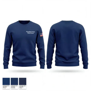 Crew Neck Sweatshirt, Pasadena Police Department, Police, Teamtime, Team time, sublimation, custom sports apparel, team uniforms, spirit wear, spiritwear, sports uniforms, custom shirts, team store, custom team store, fundraiser sports, apparel fundraiser