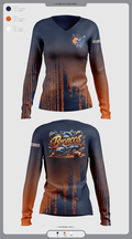 Lady Broncos 84710357 Women's Long Sleeve V-neck Shirt - 2