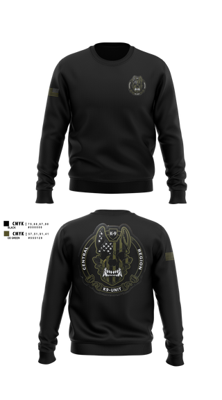 Crew Neck Sweatshirt, Central Region K-9 unit, Police, Teamtime, Team time, sublimation, custom sports apparel, team uniforms, spirit wear, spiritwear, sports uniforms, custom shirts, team store, custom team store, fundraiser sports, apparel fundraiser