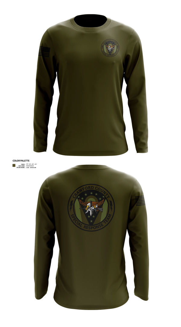 Long Sleeve Performance Shirt, Crawford County Special Response Team, Police, Teamtime, Team time, sublimation, custom sports apparel, team uniforms, spirit wear, spiritwear, sports uniforms, custom shirts, team store, custom team store, fundraiser sports, apparel fundraiser