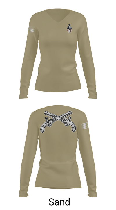 712th MP Co 21611844 Women's Long Sleeve V-neck Shirt - 97