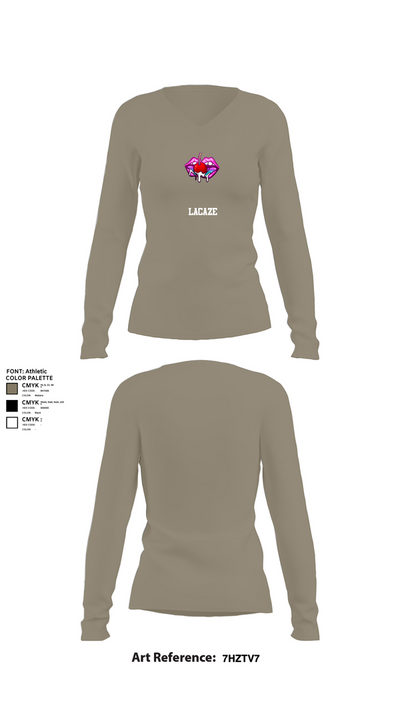 LaCaze 38052580 Women's Long Sleeve V-neck Shirt - 19