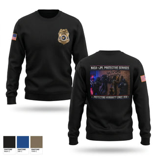 Crew Neck Sweatshirt, NASA POLICE, Police, Teamtime, Team time, sublimation, custom sports apparel, team uniforms, spirit wear, spiritwear, sports uniforms, custom shirts, team store, custom team store, fundraiser sports, apparel fundraiser