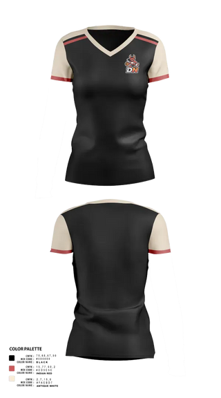 Womens Short Sleeve Vneck Shirt, Demon Nation, Women's Basketball, Teamtime, Team time, sublimation, custom sports apparel, team uniforms, spirit wear, spiritwear, sports uniforms, custom shirts, team store, custom team store, fundraiser sports, apparel fundraiser
