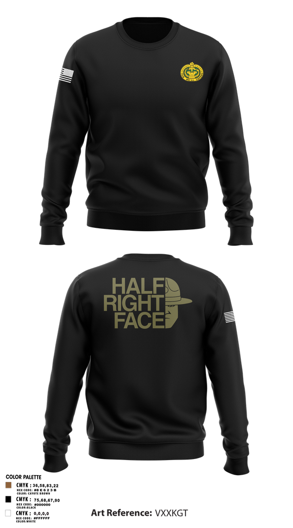 Crew Neck Sweatshirt, C Co 2/397th, Army, Teamtime, Team time, sublimation, custom sports apparel, team uniforms, spirit wear, spiritwear, sports uniforms, custom shirts, team store, custom team store, fundraiser sports, apparel fundraiser