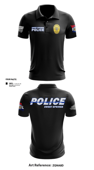Short Sleeve Performance Polo, Sweet Springs, Police, Teamtime, Team time, sublimation, custom sports apparel, team uniforms, spirit wear, spiritwear, sports uniforms, custom shirts, team store, custom team store, fundraiser sports, apparel fundraiser