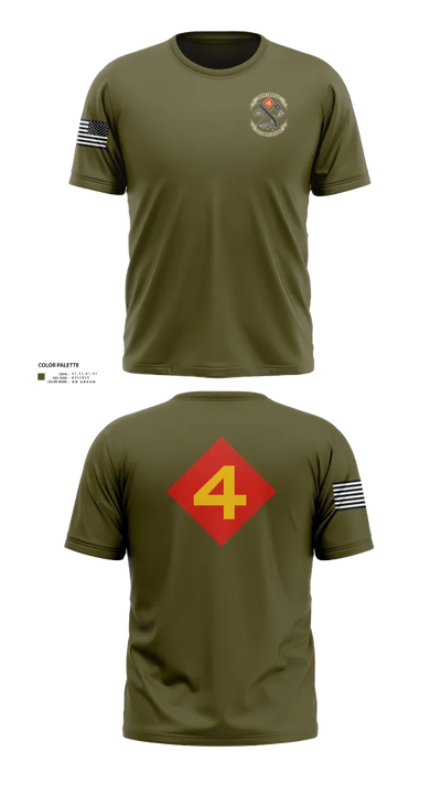 14th Marine regiment 4th Marine corps division 57481844 Old School Cotton Feel Shirt - 102