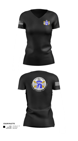 Womens Short Sleeve Vneck Shirt, XVIII Airborne Corps G34 FIRES, Army, Teamtime, Team time, sublimation, custom sports apparel, team uniforms, spirit wear, spiritwear, sports uniforms, custom shirts, team store, custom team store, fundraiser sports, apparel fundraiser