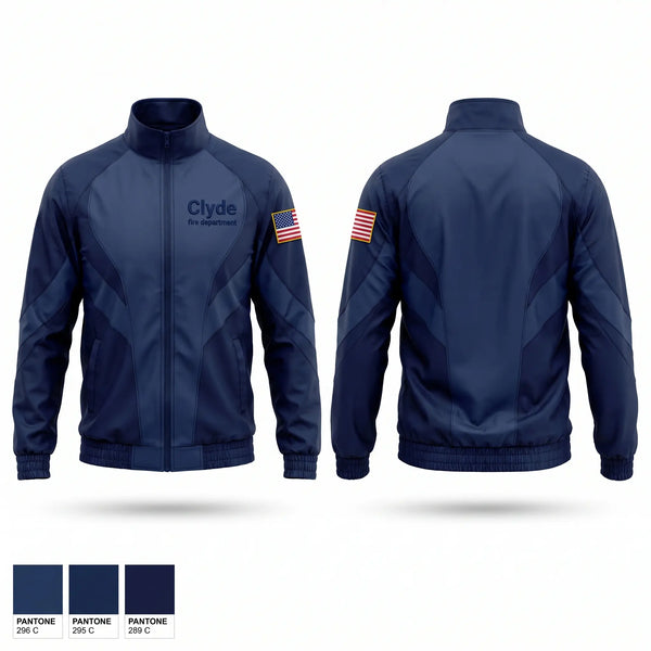 Windbreaker, Clyde fire department, Fire Department, Teamtime, Team time, sublimation, custom sports apparel, team uniforms, spirit wear, spiritwear, sports uniforms, custom shirts, team store, custom team store, fundraiser sports, apparel fundraiser