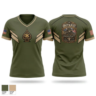 Womens Short Sleeve Vneck Shirt, OutKast Rucking Club, , Teamtime, Team time, sublimation, custom sports apparel, team uniforms, spirit wear, spiritwear, sports uniforms, custom shirts, team store, custom team store, fundraiser sports, apparel fundraiser