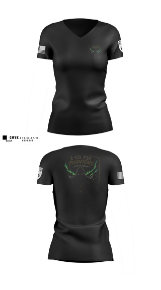 Womens Short Sleeve Vneck Shirt, E. Co 1/25, Army, Teamtime, Team time, sublimation, custom sports apparel, team uniforms, spirit wear, spiritwear, sports uniforms, custom shirts, team store, custom team store, fundraiser sports, apparel fundraiser