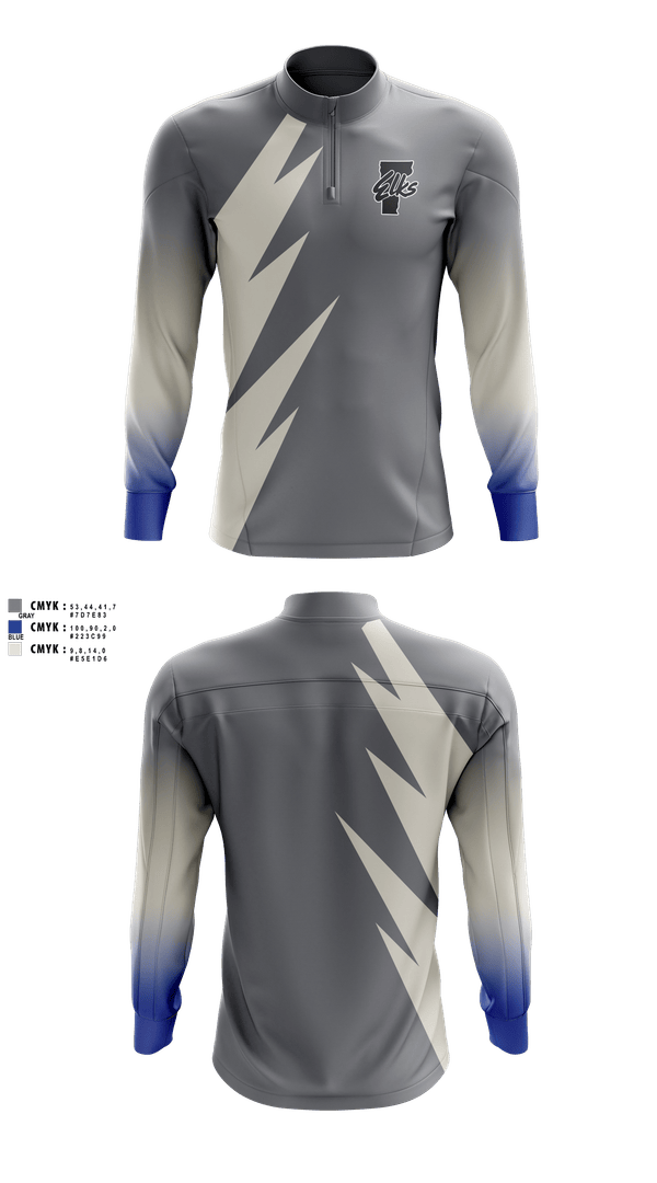 Quarter Zip Jacket, Vermont Elks Association, , Teamtime, Team time, sublimation, custom sports apparel, team uniforms, spirit wear, spiritwear, sports uniforms, custom shirts, team store, custom team store, fundraiser sports, apparel fundraiser