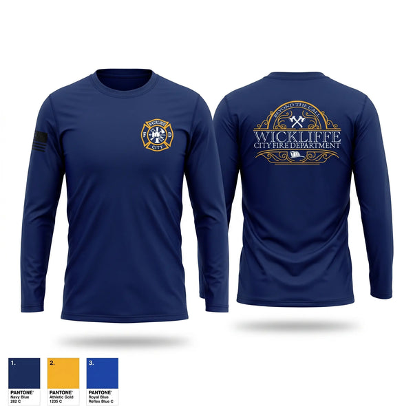 Long Sleeve Performance Shirt, WICKLIFFE CITY FIRE DEPARTMENT, Fire Department, Teamtime, Team time, sublimation, custom sports apparel, team uniforms, spirit wear, spiritwear, sports uniforms, custom shirts, team store, custom team store, fundraiser sports, apparel fundraiser