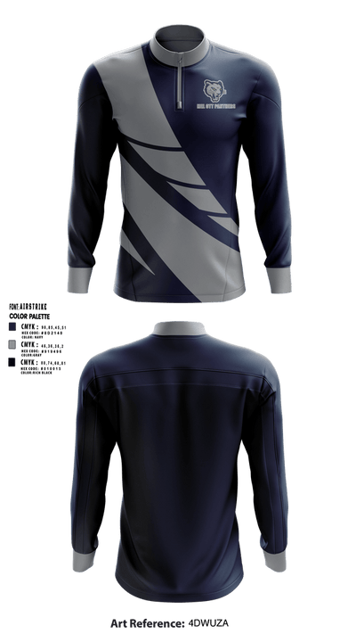 Mel Ott Panthers 8799044 Quarter Zip Jacket - 1